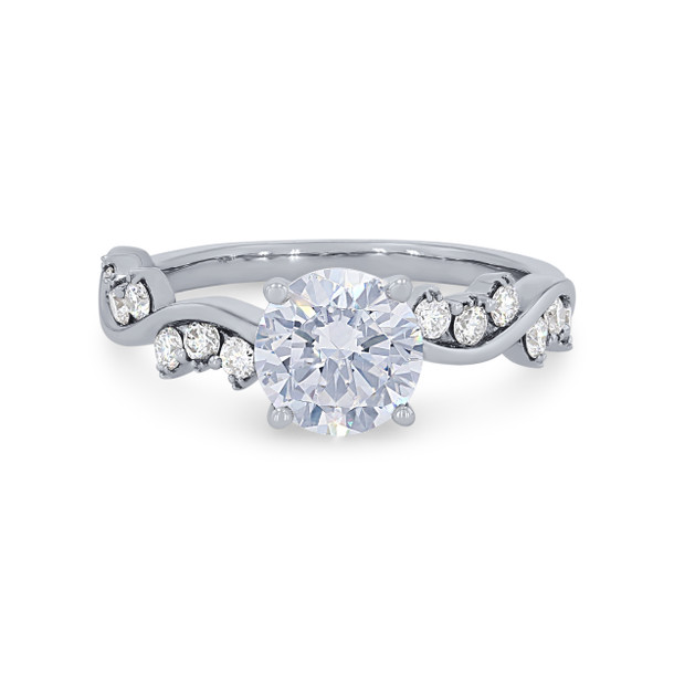 Modern Twist Diamond Engagement Setting