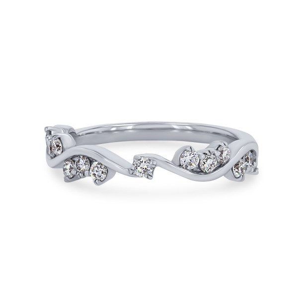 Modern Twist Diamond Wedding Band