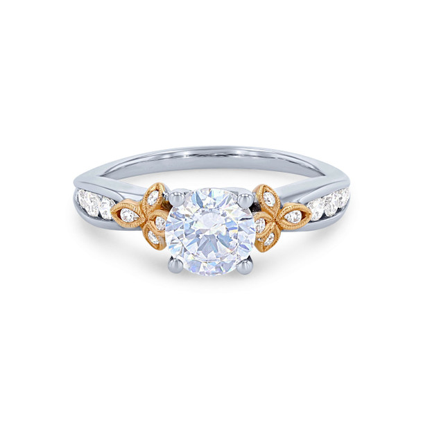 Simon G. Floral Accent Diamond Engagement Setting