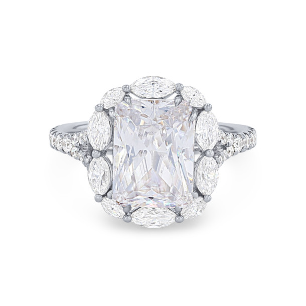 Marquise Diamond Halo Split Engagement Setting by C. Gonshor