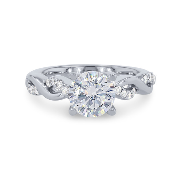 Artcarved Twist Half Diamond Engagement Setting