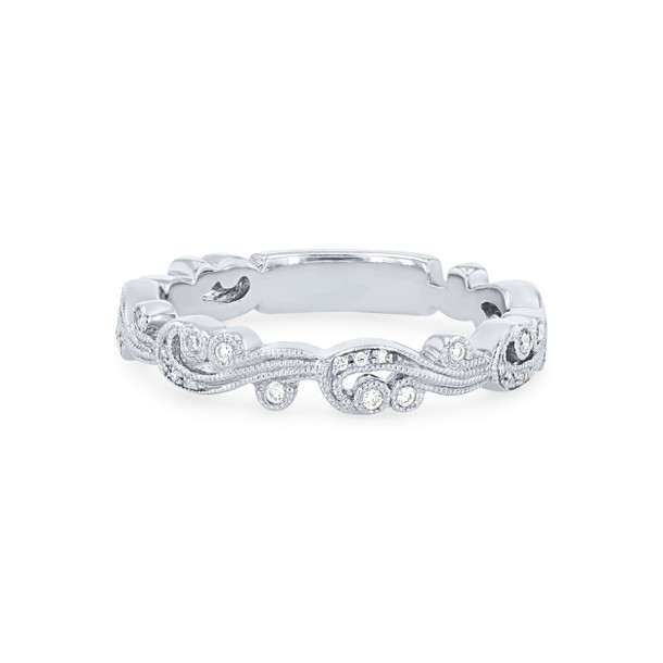 Kirk Kara Angelique Petite Filigree Milgrain Wedding Band