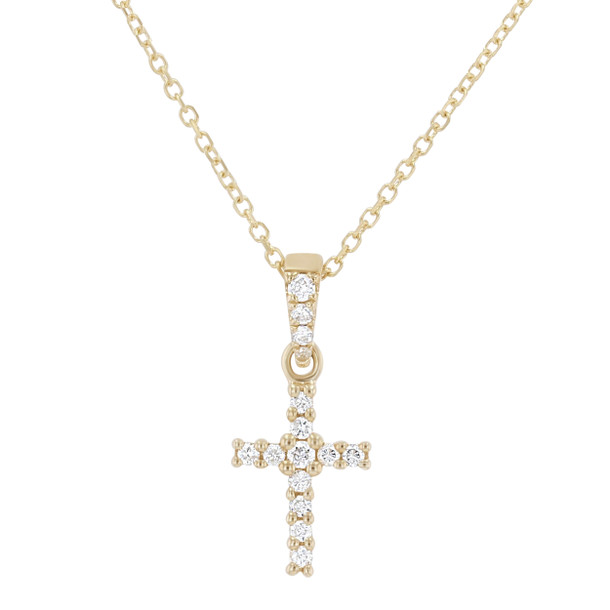 Petite Diamond Cross Necklace