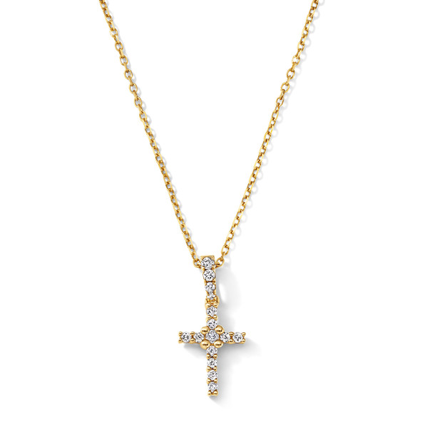 Petite Diamond Cross Necklace