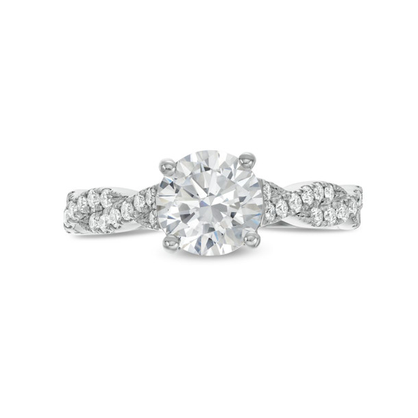 Twist Full Diamond Engagement Setting by Diamonds Direct Designs