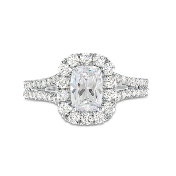 Split Cushion Halo Engagement Setting by Diamonds Direct Designs