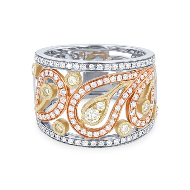 Simon G. Tri Tone Statement Diamond Ring
