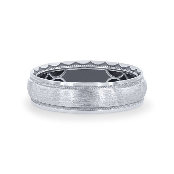 Tacori Matte Milgrain Edge Wedding Band