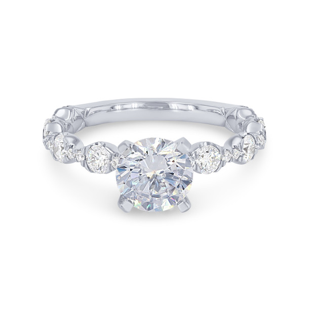 A. Jaffe Diamond Scallop Engagement Setting