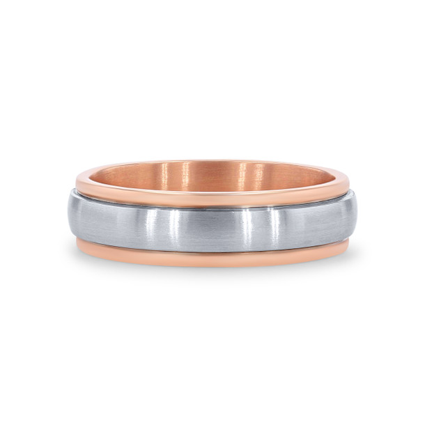 Two-Tone Matte Wedding Band