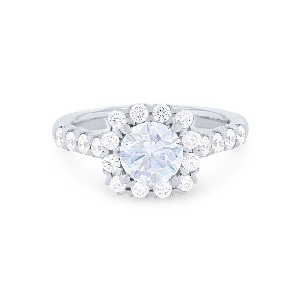 Cushion Halo Scallop Prong Engagement Setting