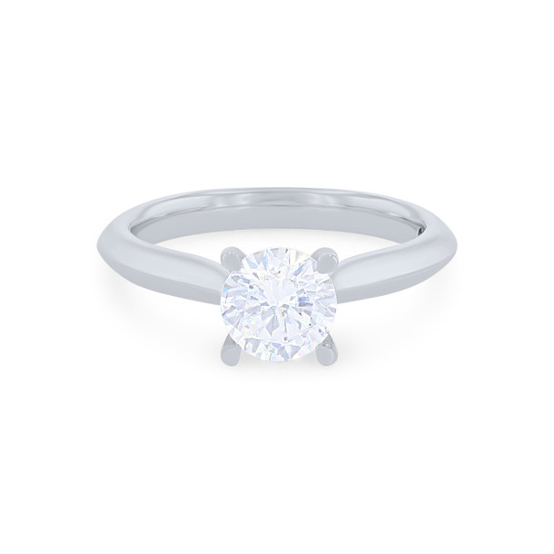 Solitaire Cathedral Hidden Diamond Knife Edge Engagement Setting