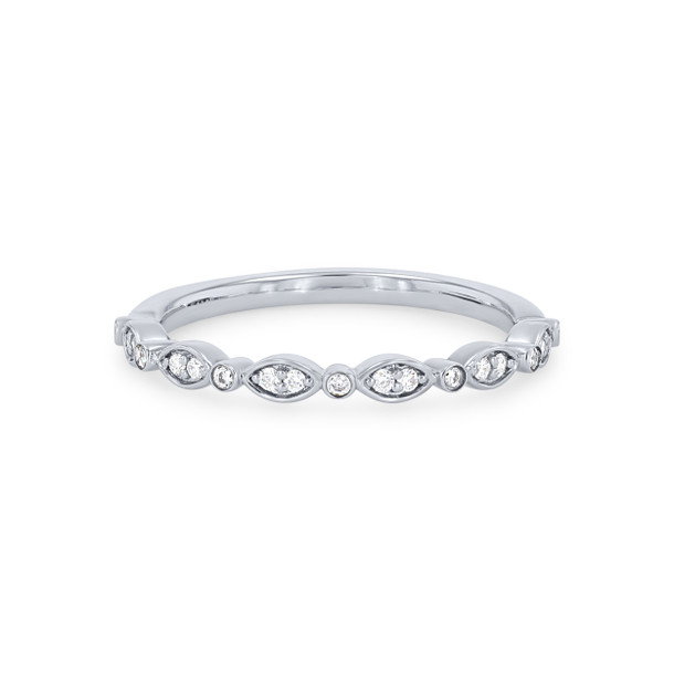 A. Jaffe Marquise Frame Diamond Wedding Band