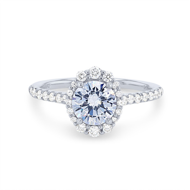 Uneek Graduated Halo Cathedral Engagement Setting