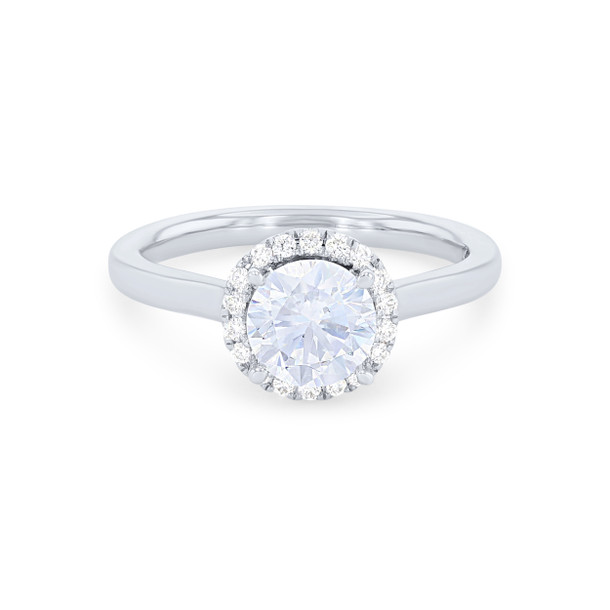 Round Halo Solitaire Engagement Setting