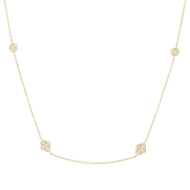 Milgrain Diamonds by the Yard 18 Inch Necklace