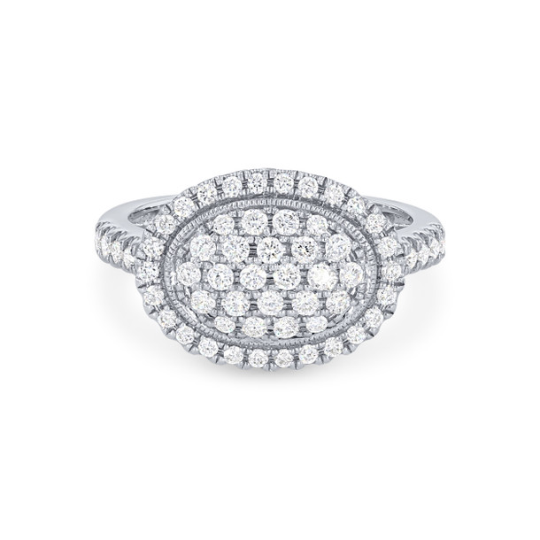 Pave Diamond Oval Ring