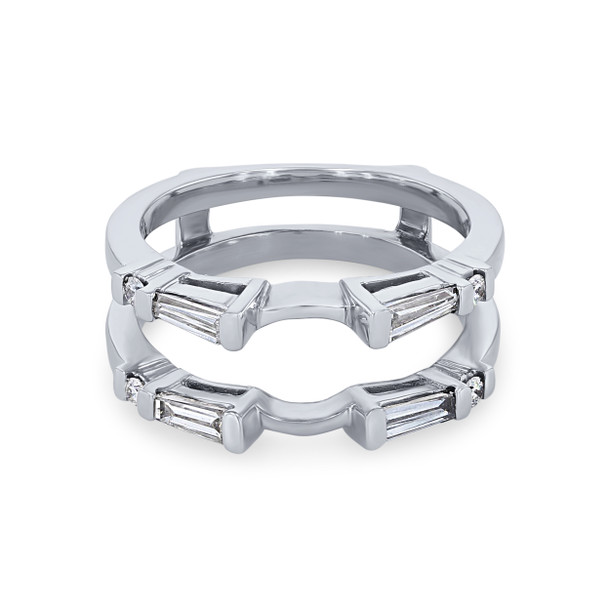 True Romance Baguette and Round Diamond Ring Guard