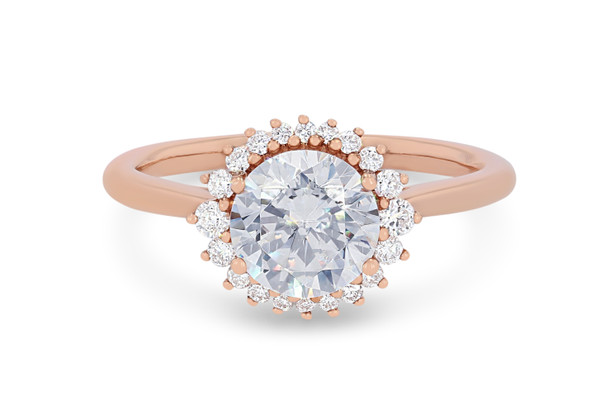Graduated Halo Solitaire Engagement Setting