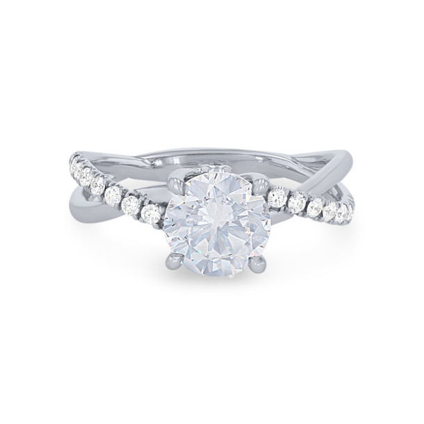 Uneek Twist Half Diamond Engagement Setting