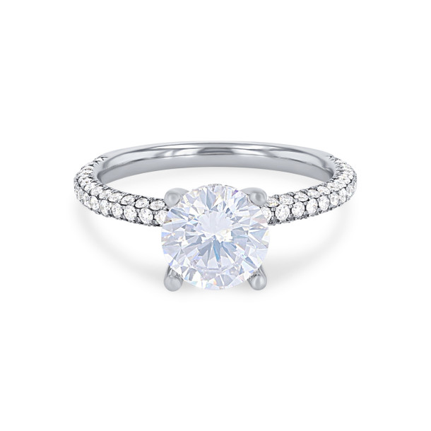 Sylvie Three Sided Pave Diamond Engagement Setting