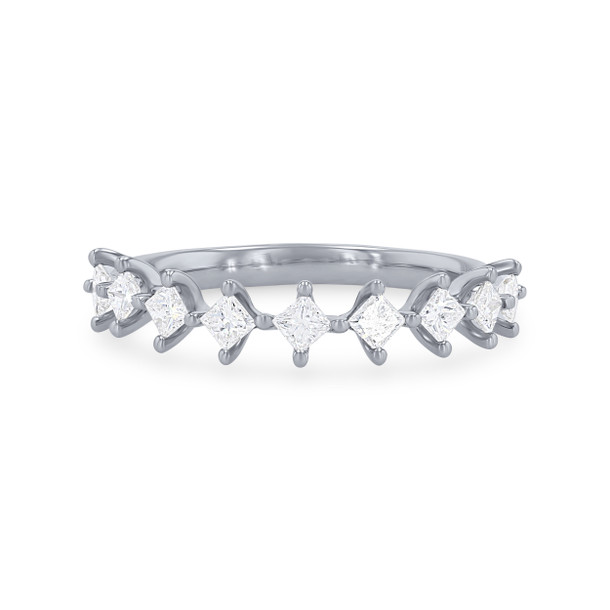 Kite Prong Princess Diamond Wedding Band