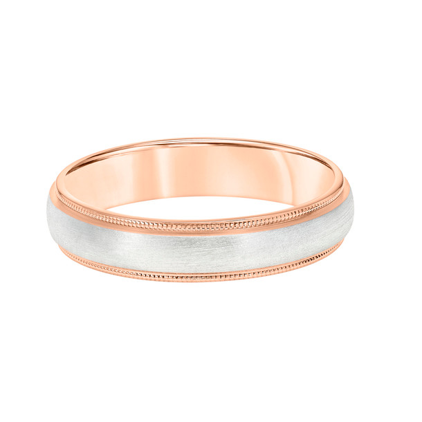 Matte Milgrain Edge 5mm Wedding Band