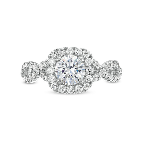 Cushion Halo Twist Engagement Setting by Diamonds Direct Designs