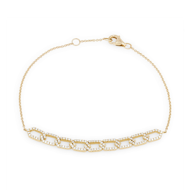 Diamond Geometric Link Bracelet