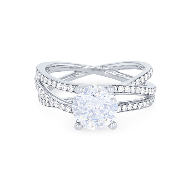 Sylvie Three Row Twist Diamond Engagement Setting