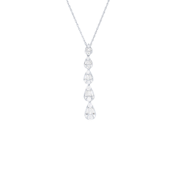 Diamond Mosaic Drop Pendant