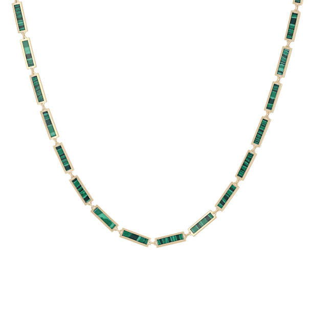 Malachite 24 Inch Link Necklace