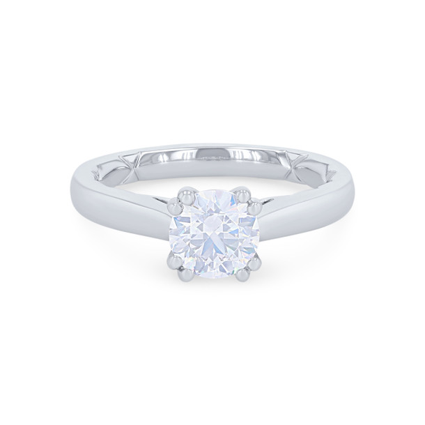 A. Jaffe Solitaire Cathedral Double Prong Engagement Setting