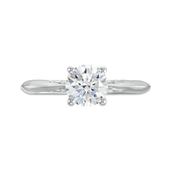 Solitaire Filigree Cathedral Knife Edge Engagement Setting