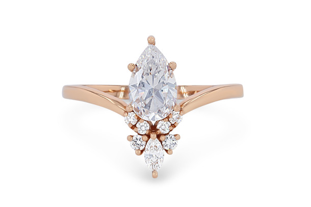 Contour Marquise and Round Diamond Engagement Setting