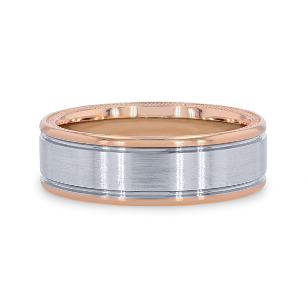 Verragio Two-Tone Matte Wedding Band