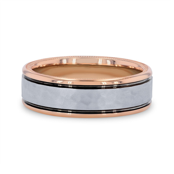 Verragio Two-Tone Hammered Band