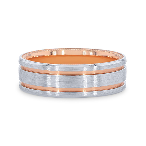 Verragio Two-Tone Lined Wedding Band