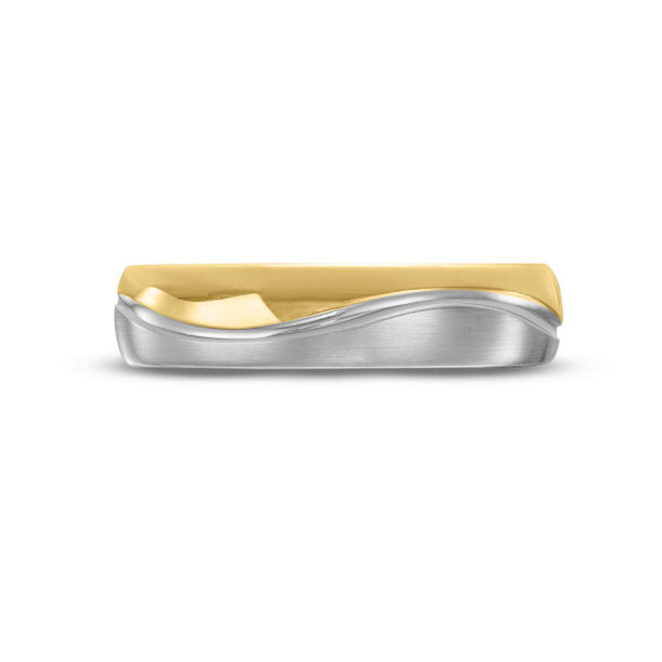 Simon G. Abstract Line Wedding Band