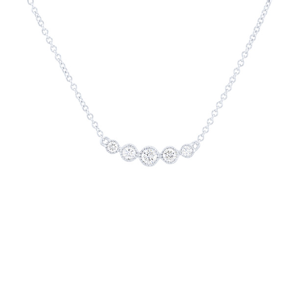 Bezel Milgrain Diamond Pendant