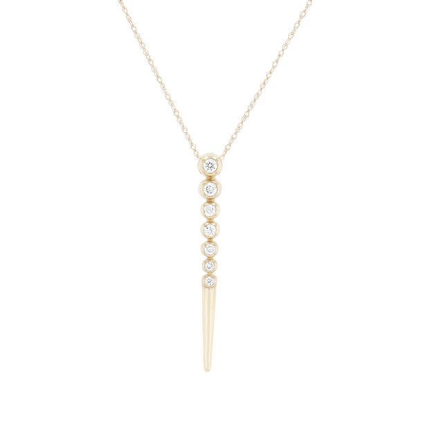 Diamond Bezel Spike Pendant