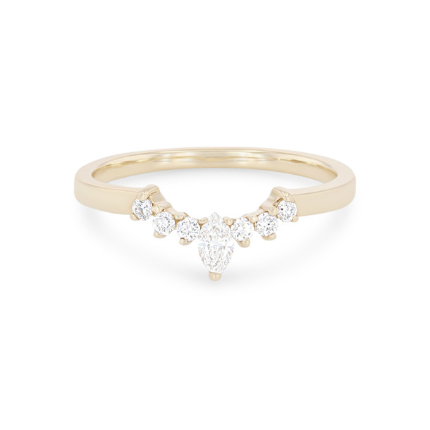 True Romance Contour Marquise and Round Diamond Wedding Band