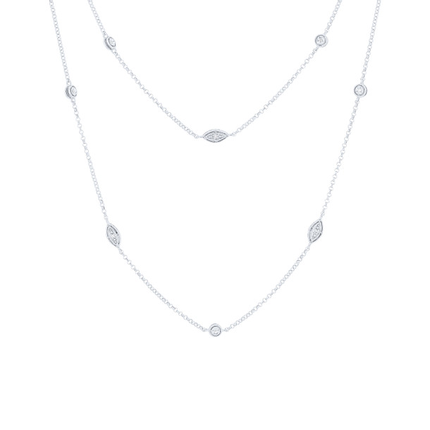 Milgrain Diamonds by the Yard 36 Inch Necklace