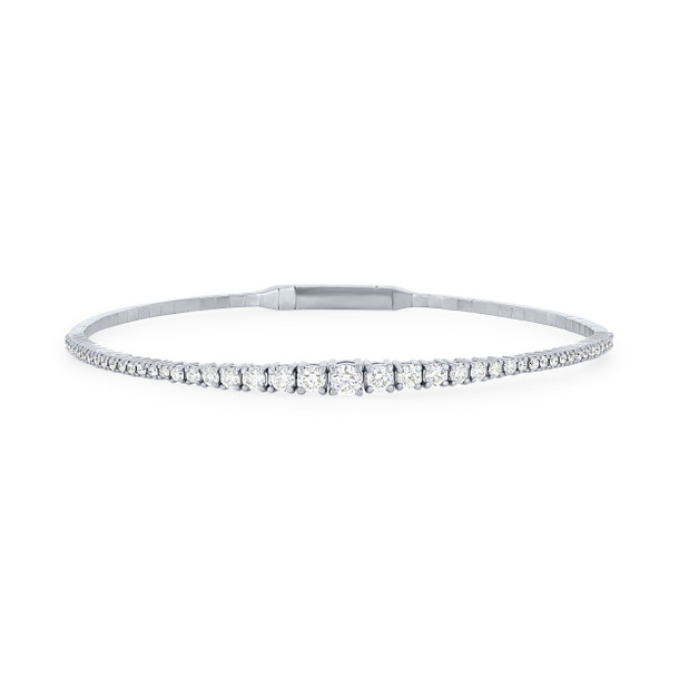 Graduated Diamond Flexible Bangle