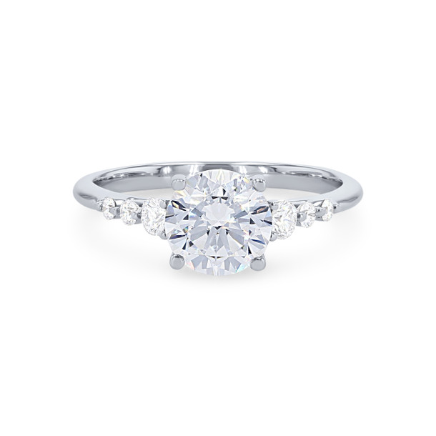 Single Prong Graduated Diamond Engagement Setting