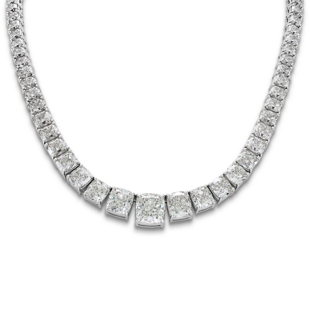 Cushion Diamond Riviera Necklace