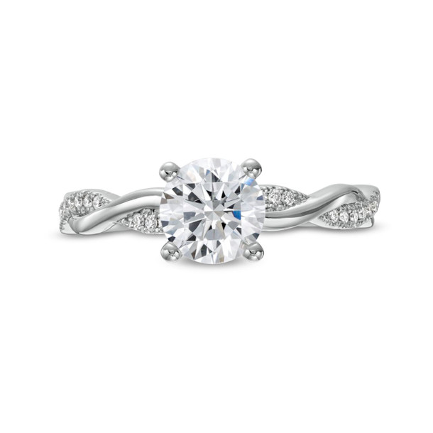 Twist Half Diamond Engagement Setting by Diamonds Direct Designs