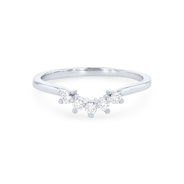 True Romance Contour Round Diamond Wedding Band