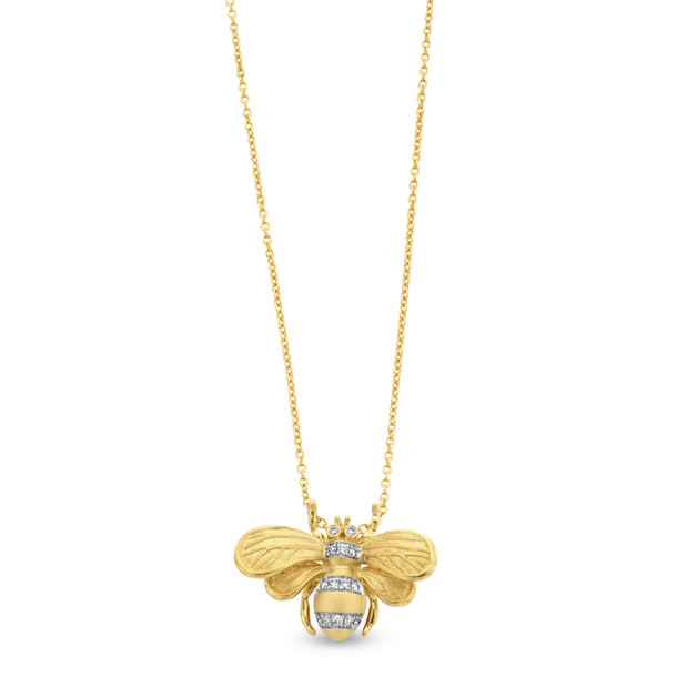 Simon G. Petite Bee Diamond Pendant