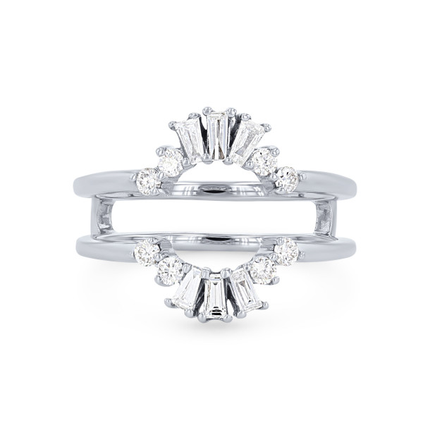 True Romance Contour Baguette and Round Diamond Ring Guard